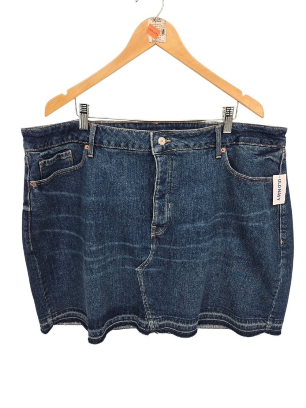 NWT Old Navy Denim Jean Skirt Size 22 High Rise Secret Smooth Pockets